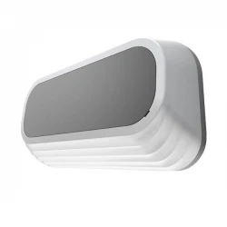 Απλίκα Τοίχου Οβάλ LED 12W 240X120X45 3000K IP54 Γκρι PRO - Eurolamp