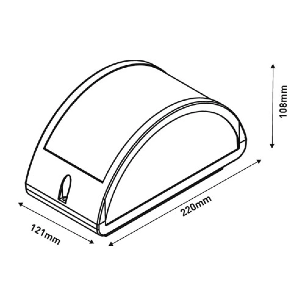 Απλίκα Τοίχου Οβάλ E27 MAX 10W LED 220X121X108 IP54 Σε Μαύρο PRO - Eurolamp