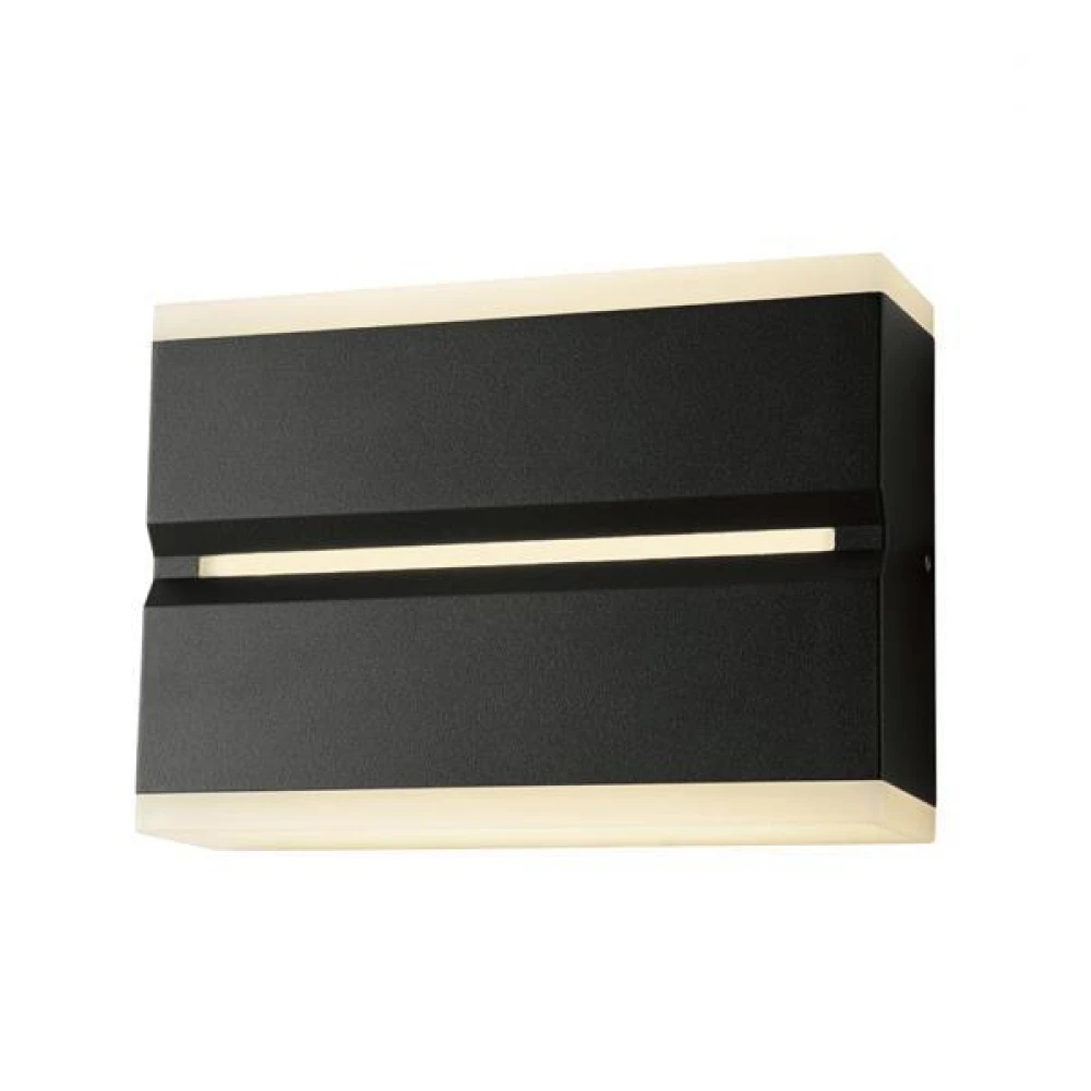 ΑΠΛΙΚΑ ΤΟΙΧΟΥ ΜΑΥΡΗ LED 12W 3000K IP54 180X126X50MM - Eurolamp