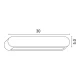 ΑΠΛΙΚΑ ΤΟΙΧΟΥ ΑΛΟΥΜΙΝΙΟΥ 24W 828Lm 3000K 300x50x80mm IP54 ΜΑΥΡΗ ARTE ILLUMINA