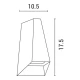 ΑΠΛΙΚΑ ΤΟΙΧΟΥ ΑΛΟΥΜΙΝΙΟΥ UP -DOWN 6W 156Lm 3000K 105x175x60mm IP54 ΜΑΥΡΗ ARTE ILLUMINA