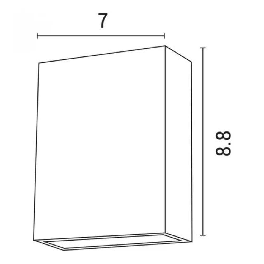 ΑΠΛΙΚΑ ΤΟΙΧΟΥ ΑΛΟΥΜΙΝΙΟΥ UP -DOWN 6W 240Lm 3000K 88x70x42mm IP54 ΜΑΥΡΗ ARTE ILLUMINA