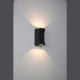 ΑΠΛΙΚΑ ΤΟΙΧΟΥ ΑΛΟΥΜΙΝΙΟΥ UP -DOWN 6W 444Lm 3000K 142x80x65mm IP54 ΜΑΥΡΗ ARTE ILLUMINA