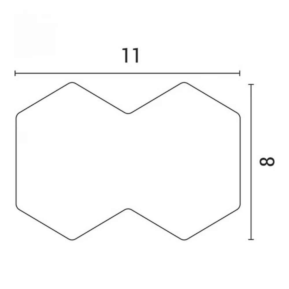 ΑΠΛΙΚΑ ΤΟΙΧΟΥ ΑΛΟΥΜΙΝΙΟΥ UP -DOWN 4W 300Lm 3000K 110x80x40mm IP54 ΜΑΥΡΗ ARTE ILLUMINA