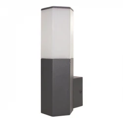 Απλίκα Τοίχου Εξάγωνη E27 70X100X250 IP54 ΓΚΡΙ - Eurolamp