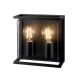 ΑΠΛΙΚΑ ΤΟΙΧΟΥ ΜΑΥΡΗ Ε27 2*20W 220X220X95MM IP65 - Eurolamp
