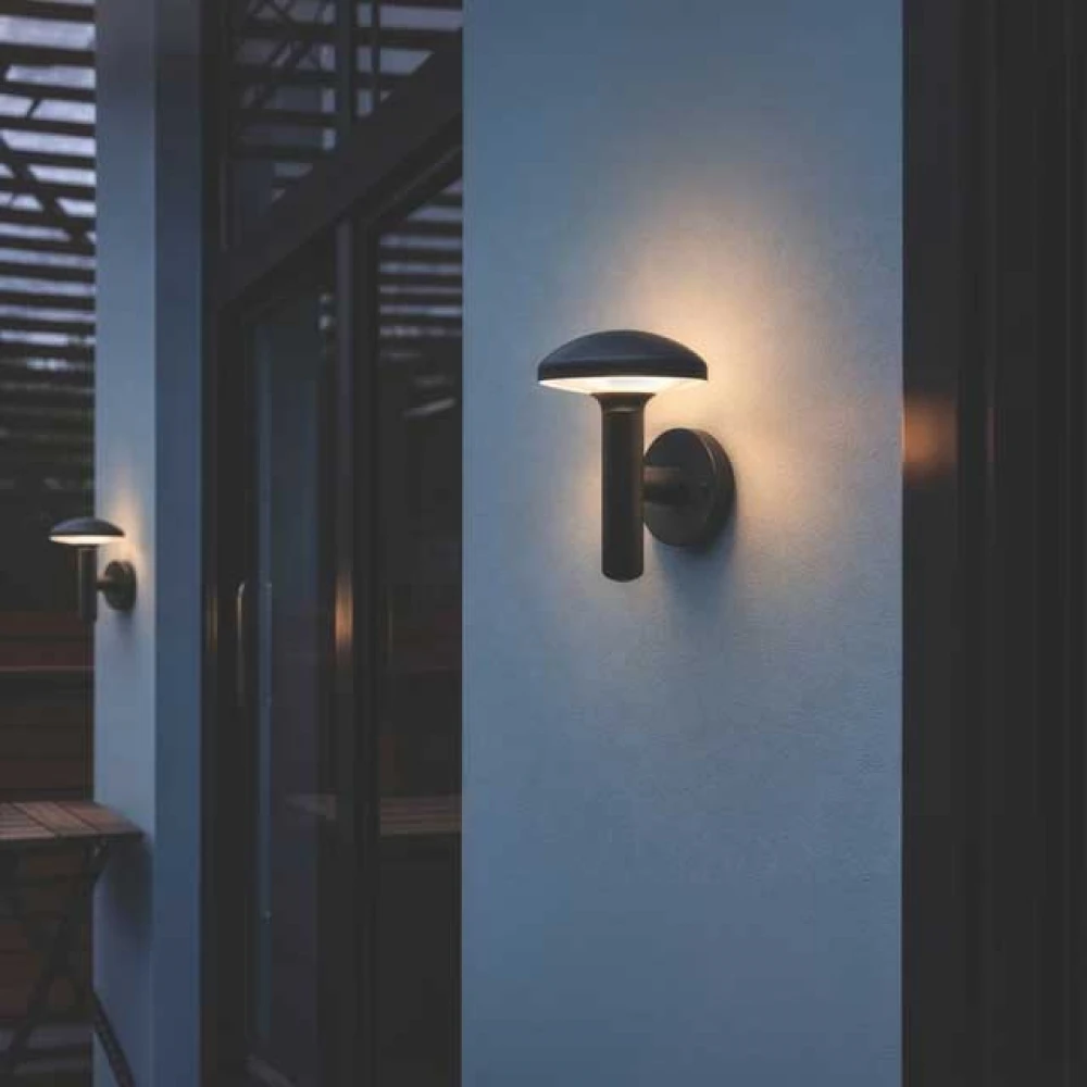ΑΠΛΙΚΑ ΤΟΙΧΟΥ ΠΛΑΣΤΙΚΗ LED 12W 635Lm 3CCT (3000-4000-6500K) 240x180x210mm IP65 ΜΑΥΡΗ ARTE ILLUMINA