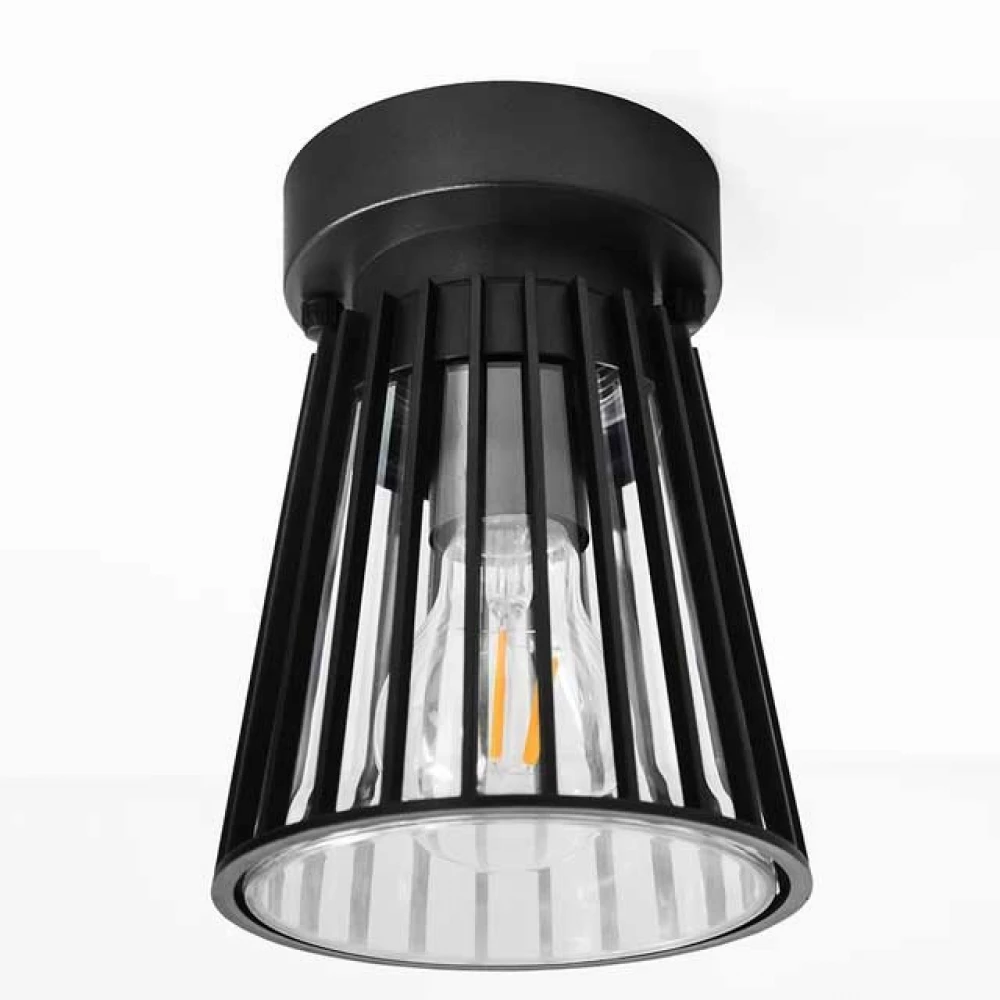 ΦΩΤΙΣΤΙΚΟ ΟΡΟΦΗΣ ΠΛΑΣΤΙΚΟ 1ΧΕ27 MAX 10W 135x135x225mm IP44 ΜΑΥΡΗ ARTE ILLUMINA