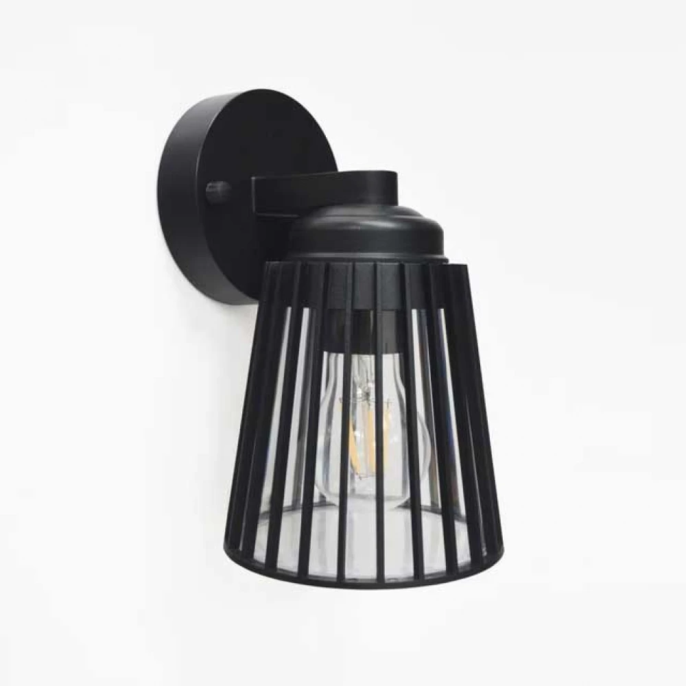 ΑΠΛΙΚΑ ΤΟΙΧΟΥ ΠΛΑΣΤΙΚΗ 1ΧΕ27 MAX 10W 135x153x225mm IP44 ΜΑΥΡΗ ARTE ILLUMINA
