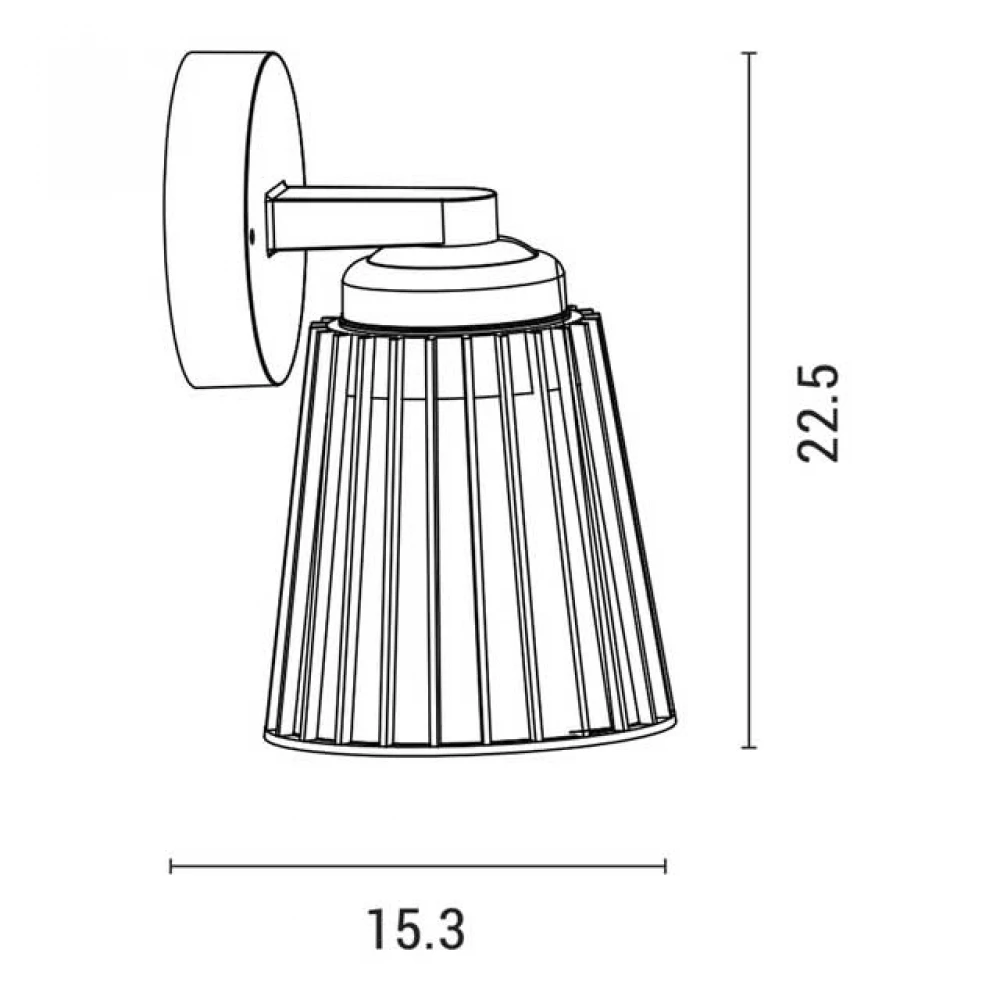 ΑΠΛΙΚΑ ΤΟΙΧΟΥ ΠΛΑΣΤΙΚΗ 1ΧΕ27 MAX 10W 135x153x225mm IP44 ΜΑΥΡΗ ARTE ILLUMINA