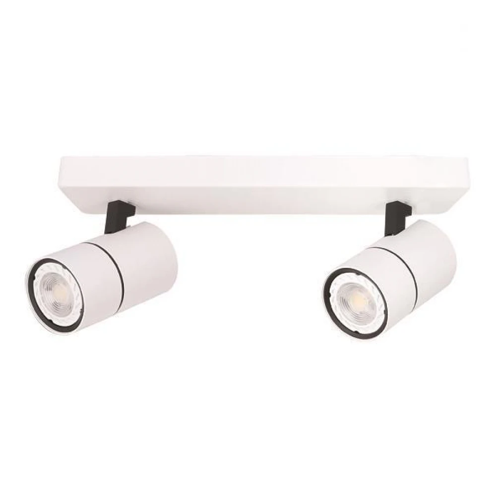 Σποτ Μπάρα Διπλή GU10 Λευκή / Μαύρη - Eurolamp