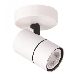 Σποτ Ροζέτα Μονή GU10 Λευκή / Μαύρη - Eurolamp
