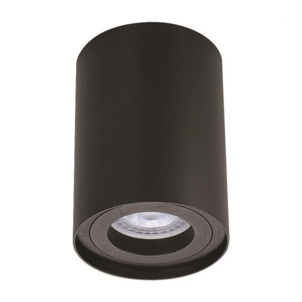 Φωτιστικό Κύλινδρος Οροφής GU10 Φ80X100 Μαύρο ή Λευκό - Eurolamp