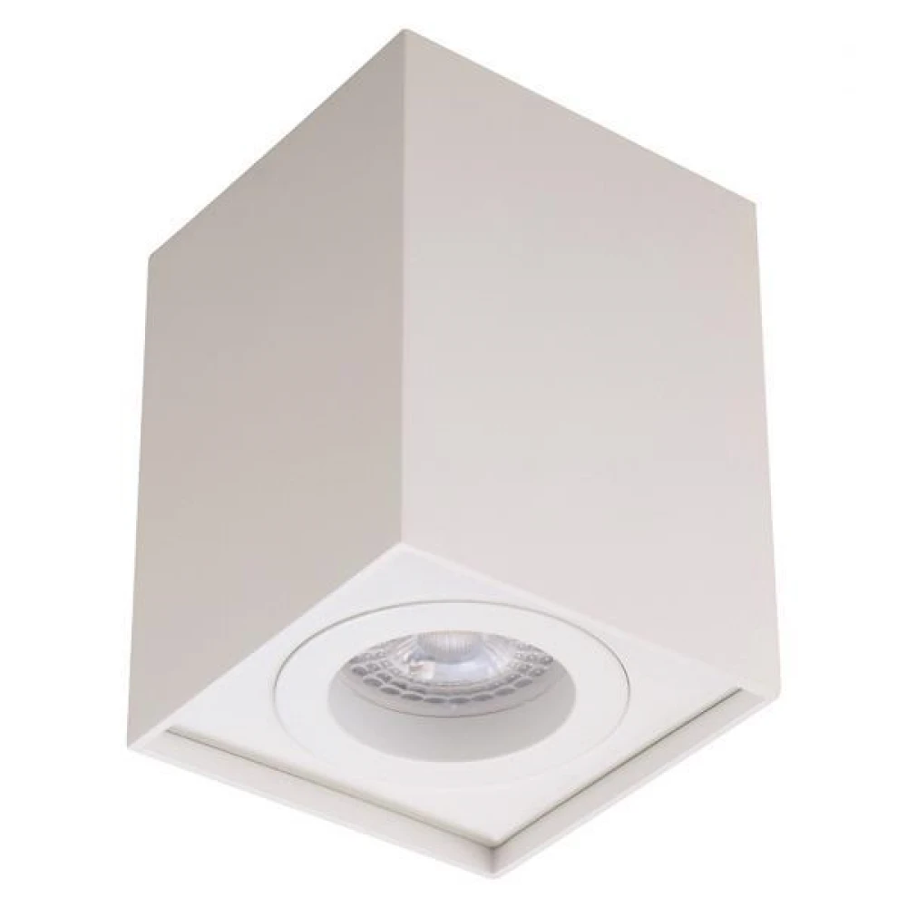 Φωτιστικό Τετράγωνο Οροφής GU10 83X83X110 Μαύρο ή Λευκό - Eurolamp