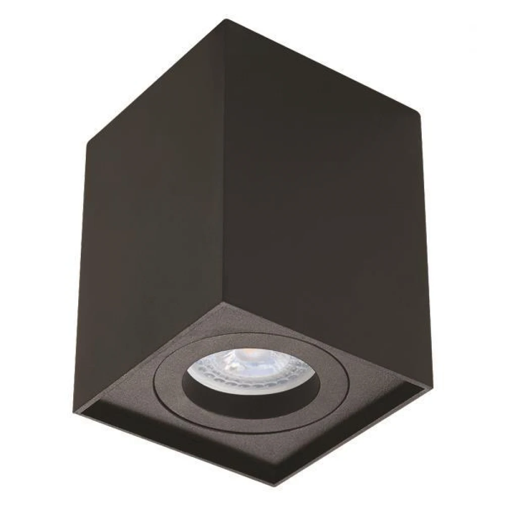 Φωτιστικό Τετράγωνο Οροφής GU10 83X83X110 Μαύρο ή Λευκό - Eurolamp