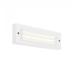 ΦΩΤΙΣΤΙΚΟ ΤΟΙΧΟΥ ΜΕ ΓΡΙΛΙΕΣ LED 6W 255X42X90 3CCT IP65 ΛΕΥΚΟ "SENARIO" - Eurolamp