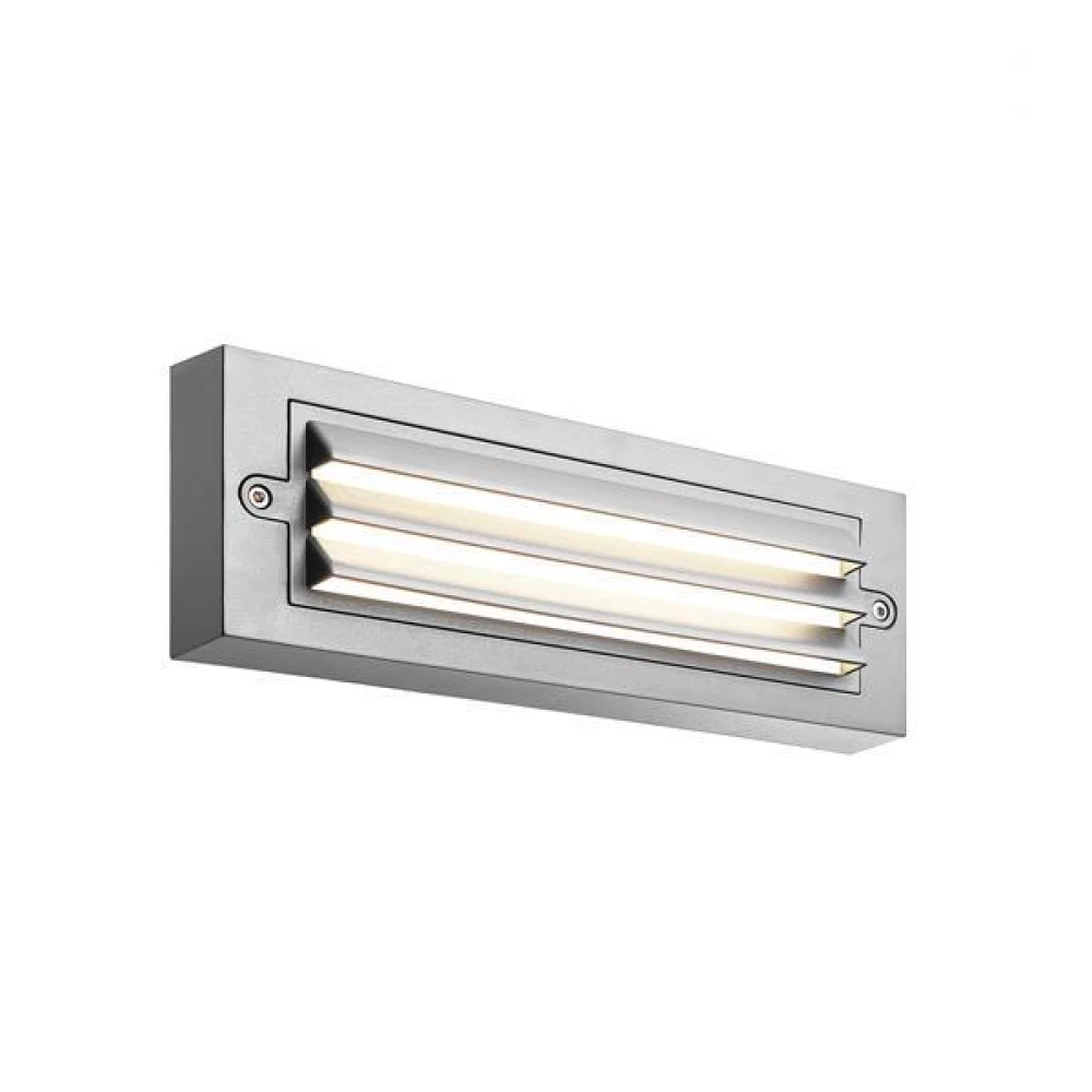 ΦΩΤΙΣΤΙΚΟ ΤΟΙΧΟΥ ΜΕ ΓΡΙΛΙΕΣ LED 6W 255X42X90 3CCT IP65 ΓΚΡΙ "SENARIO" - Eurolamp
