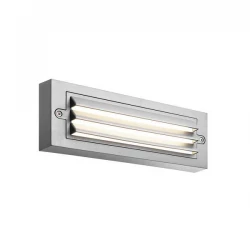 ΦΩΤΙΣΤΙΚΟ ΤΟΙΧΟΥ ΜΕ ΓΡΙΛΙΕΣ LED 6W 255X42X90 3CCT IP65 ΓΚΡΙ "SENARIO" - Eurolamp