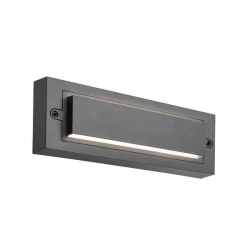 ΦΩΤΙΣΤΙΚΟ ΤΟΙΧΟΥ LED 6W 255X42X90 3CCT IP65 ΓΚΡΙ "SENARIO" - Eurolamp