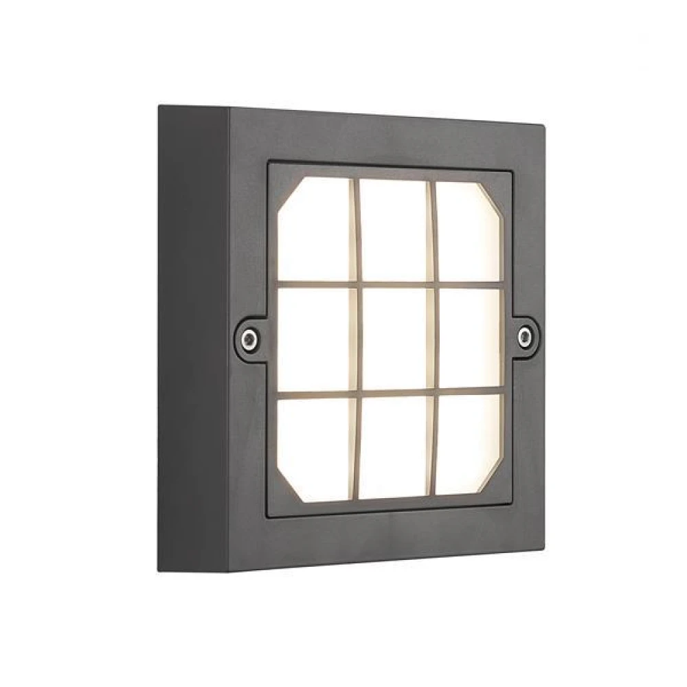 ΦΩΤΙΣΤΙΚΟ ΤΟΙΧΟΥ LED 6W 135X135X32 3CCT IP65 ΓΡΑΦΙΤΗΣ "SENARIO" - Eurolamp