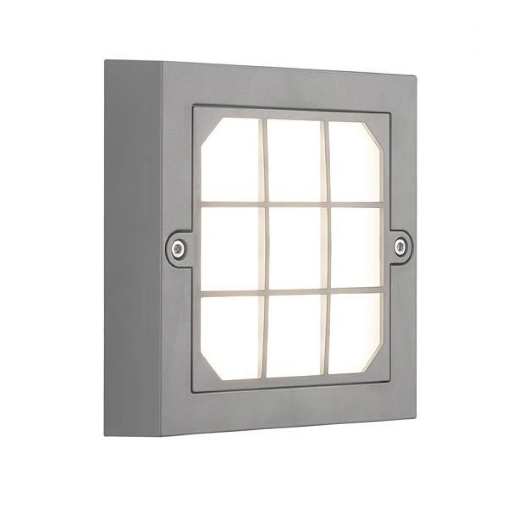 ΦΩΤΙΣΤΙΚΟ ΤΟΙΧΟΥ LED 6W 135X135X32 3CCT IP65 ΓΚΡΙ "SENARIO" - Eurolamp