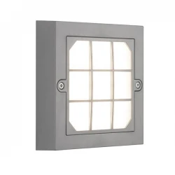 ΦΩΤΙΣΤΙΚΟ ΤΟΙΧΟΥ LED 6W 135X135X32 3CCT IP65 ΓΚΡΙ "SENARIO" - Eurolamp