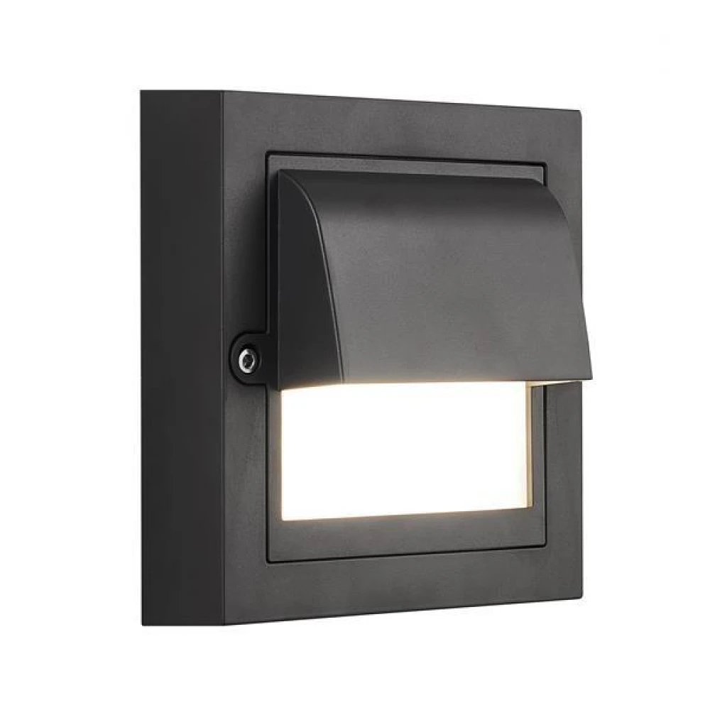 ΦΩΤΙΣΤΙΚΟ ΤΟΙΧΟΥ LED 6W 135X135X55 3CCT IP65 ΜΑΥΡΟ"SENARIO" - Eurolamp