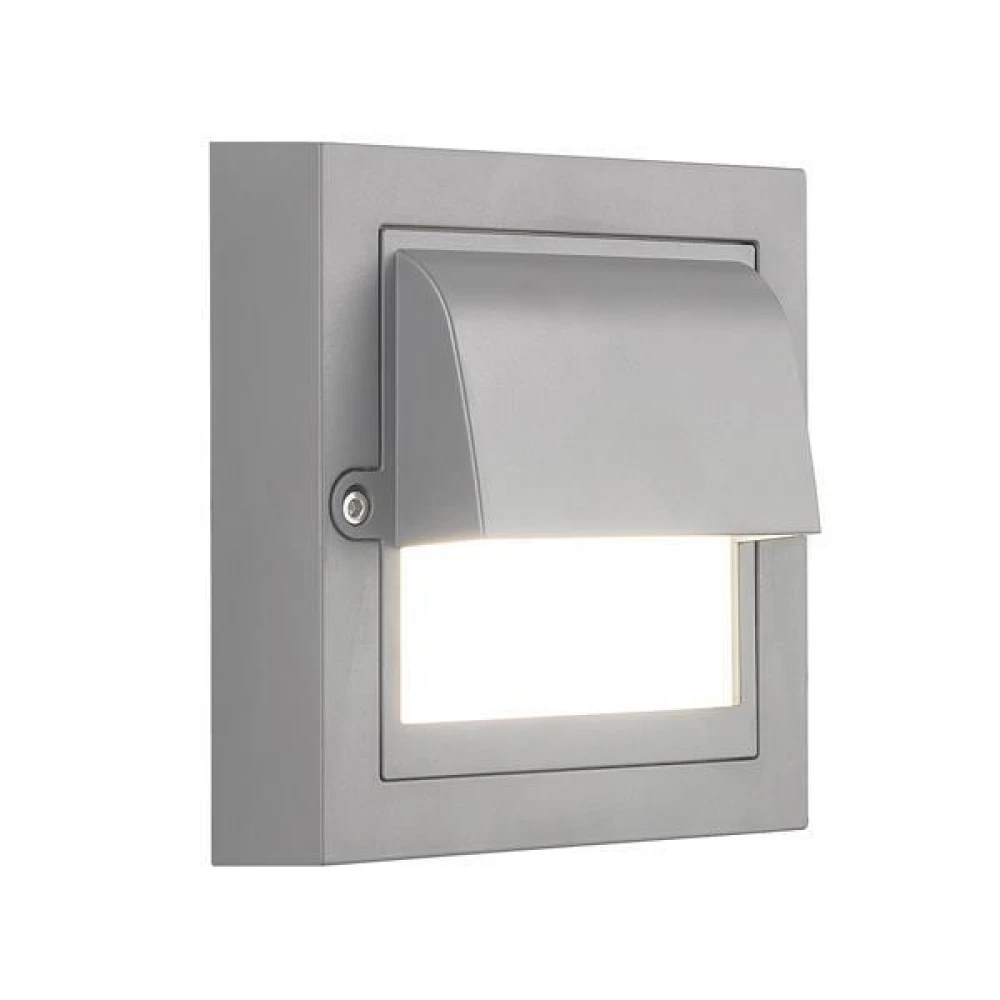 ΦΩΤΙΣΤΙΚΟ ΤΟΙΧΟΥ LED 6W 135X135X55 3CCT IP65 ΓΚΡΙ "SENARIO" - Eurolamp