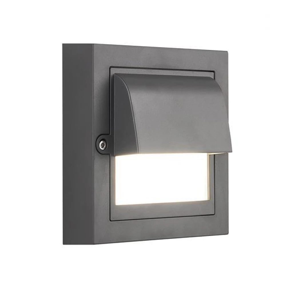ΦΩΤΙΣΤΙΚΟ ΤΟΙΧΟΥ LED 6W 135X135X55 3CCT IP65 ΓΡΑΦΙΤΗΣ "SENARIO" - Eurolamp