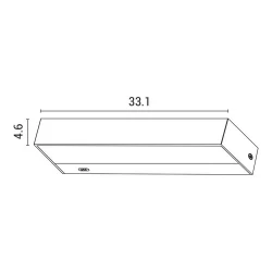 ΦΩΤΙΣΤΙΚΟ ΤΟΙΧΟΥ LED UP-DOWN ΠΛΑΣΤΙΚΟ 16W 986Lm 3CCT (3000-4000-6500K) 331x46x83mm IP65 ΜΑΥΡΟ ARTE ILLUMINA