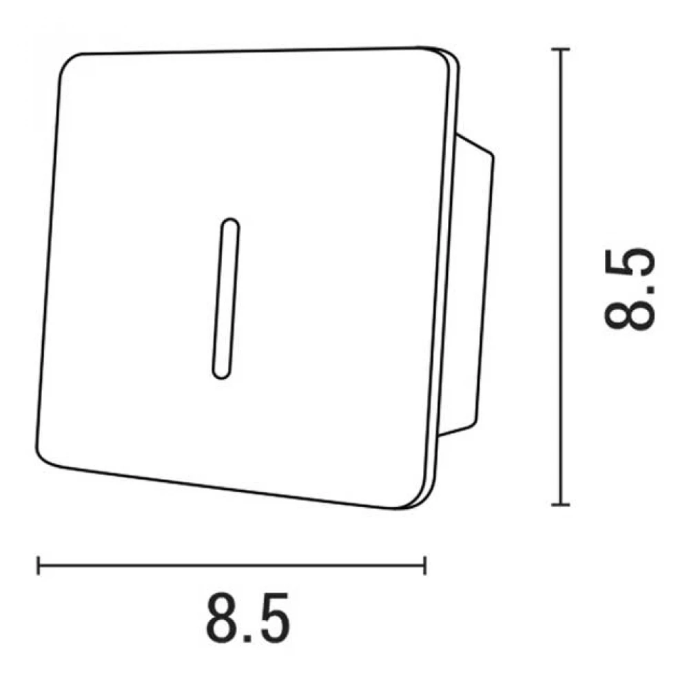 ΦΩΤΙΣΤΙΚΟ ΧΩΝΕΥΤΟ LED 3W DC24V 17Lm 3000K 85x85x46mm IP54 ΜΑΥΡΟ ARTE ILLUMINA