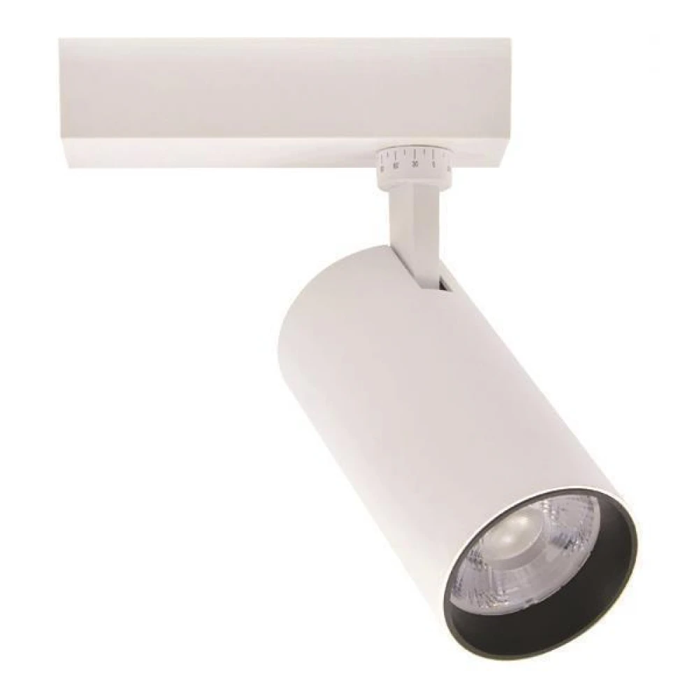 ΣΠΟΤ ΡΑΓΑΣ LED 2 ΓΡΑΜΜΩΝ 20W 4000K Φ70Χ160 ΛΕΥΚΟ PLUS EUROLAMP