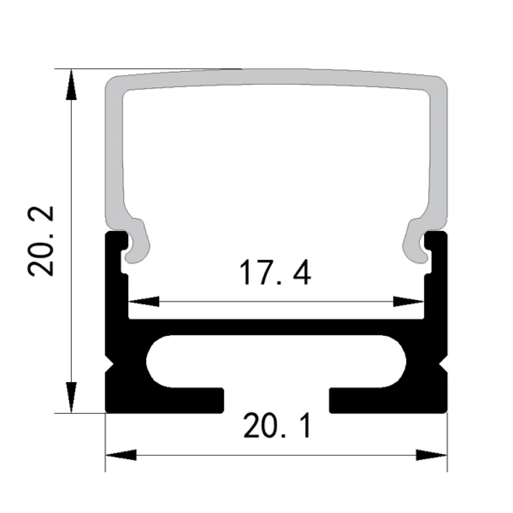 ΠΡΟΦΙΛ ΕΞΩΤΕΡΙΚΑ 2000*20,1*20,2° PLUS EUROLAMP