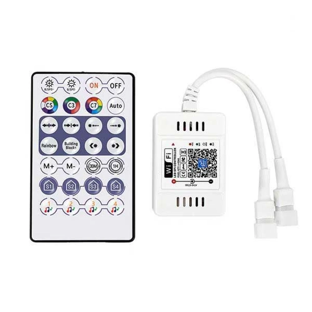 ΑΣΥΡΜΑΤΟ CONTROLLER RF Wifi & Bluetooth PIXEL DC5-24V, 2CH (Max. 2048 PIXEL) EUROLAMP