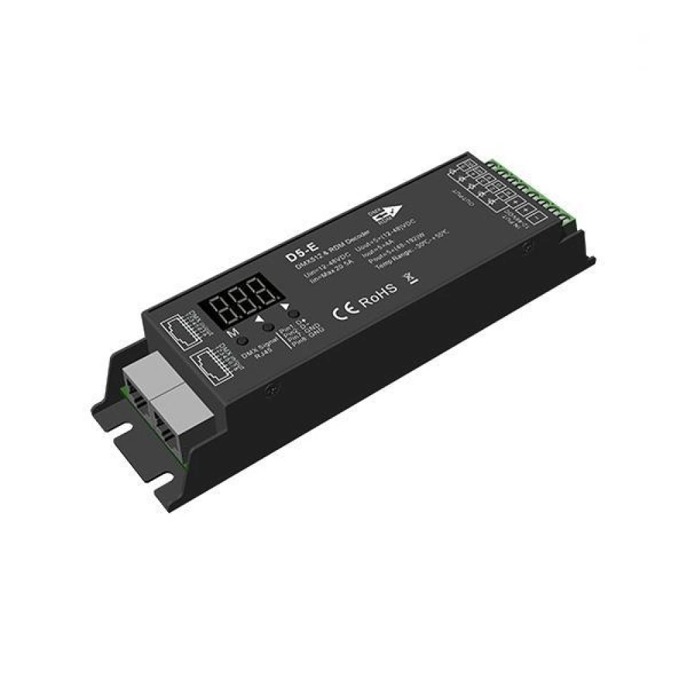 DMX512/RDM DECODER 4A*5CH 12-48VDC D5-E EUROLAMP