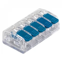 ΚΛΕΜΜΑ SL-415 5 ΘΕΣΕΩΝ ΜΕ ΥΠΟΔΟΧΗ 0,20-4MM 32Α 400V ΜΠΛΕ EUROLAMP