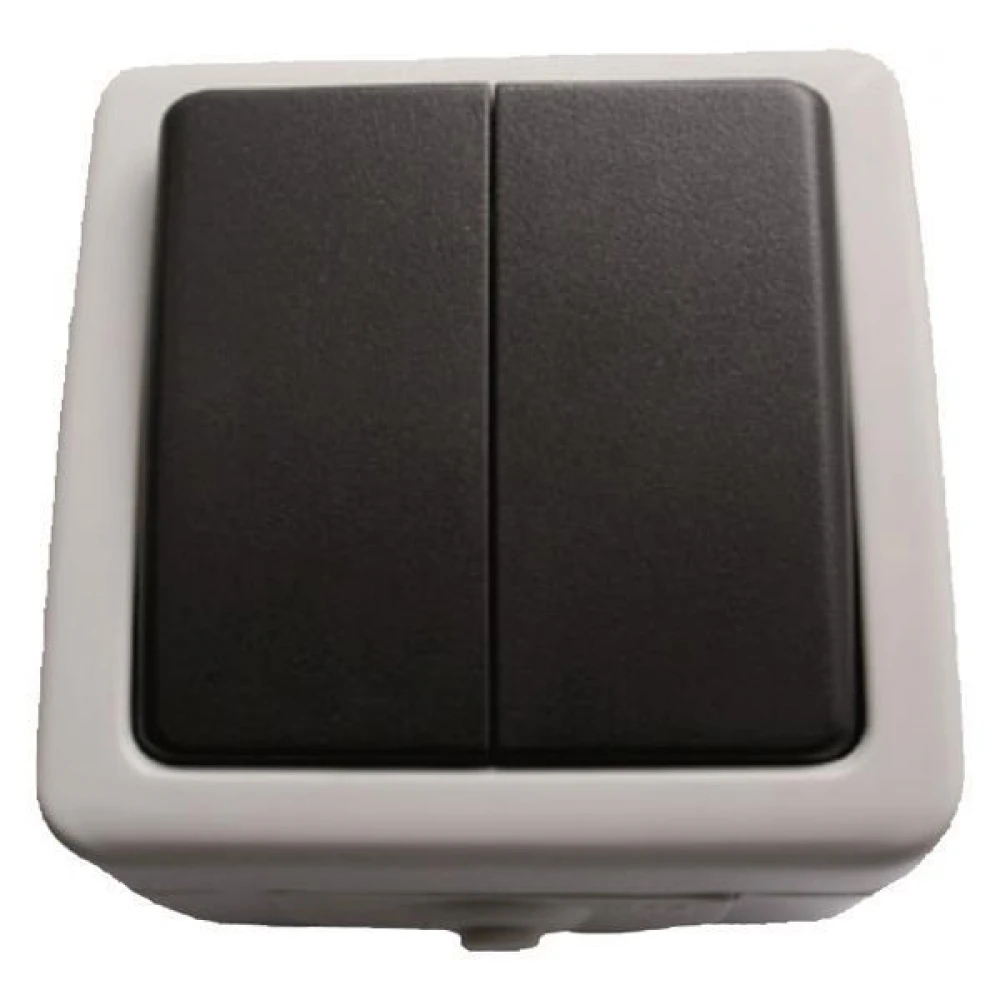 Εξωτερικός Διακόπτης K/R A/R Γκρι 2400W IP54 Eurolamp