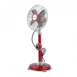 Ανεμιστήρας Μεταλλικός Vintage Ορθοστάτης 2ΣΕ1 Κόκκινος Φ34 35W - Eurolamp