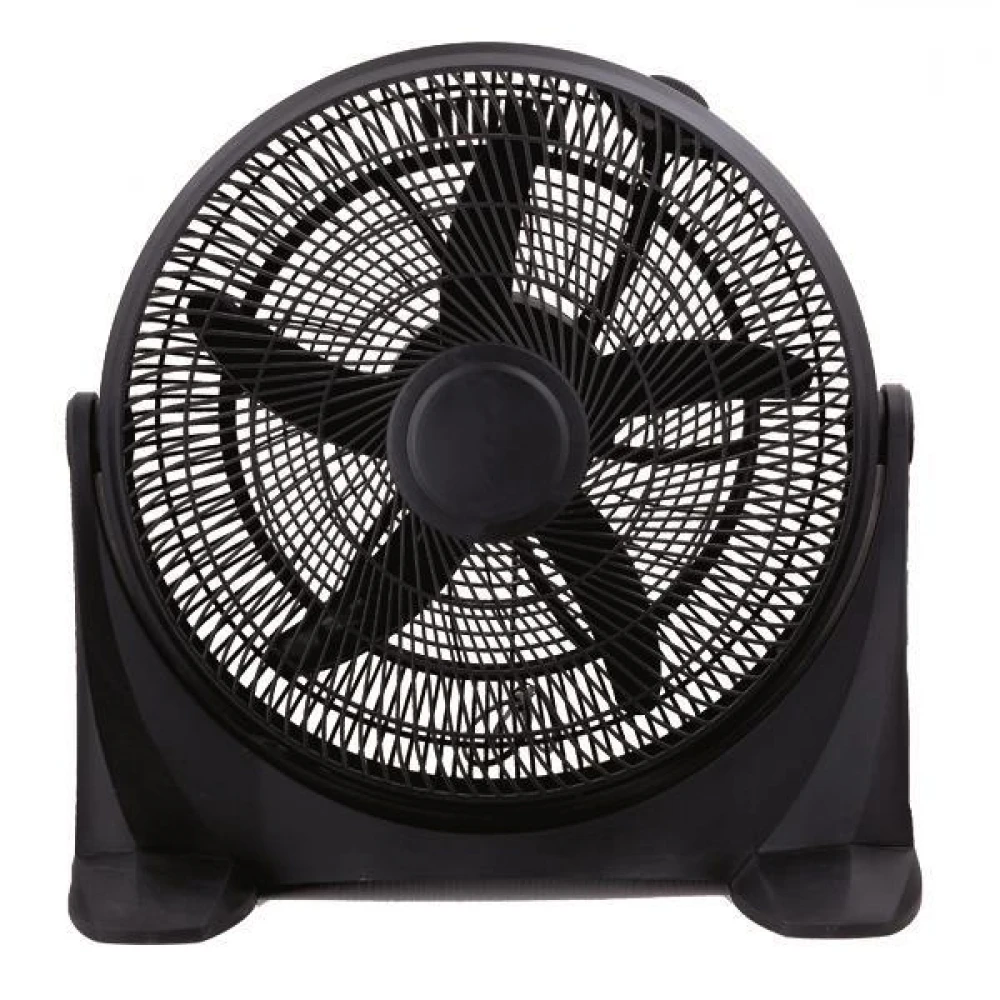 Ανεμιστήρας Δαπέδου Box Fan Στρογγυλλός Φ50 90W Σε Μαύρο Χρώμα 230V Eurolamp