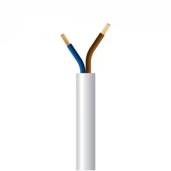 ΚΑΛΩΔΙΟ ΕΥΚΑΜΠΤΟ H05VV-F 2Χ0,75mm2 ΛΕΥΚΟ EUROLAMP