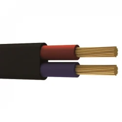 ΚΑΛΩΔΙΟ ΕΥΚΑΜΠΤΟ ΠΛΑΚΕ H03VVH2-F 2X0,75mm2 ΜΑΥΡΟ EUROLAMP