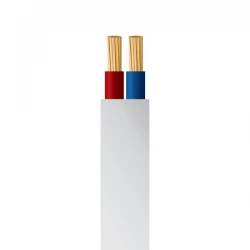 ΚΑΛΩΔΙΟ ΕΥΚΑΜΠΤΟ H05V2V2-F 2X0,75mm2 ΛΕΥΚΟ EUROLAMP