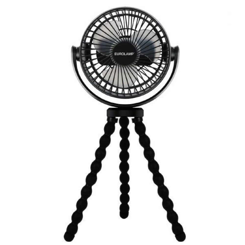 ΑΝΕΜΙΣΤΗΡΑΣ ΕΠΙΤΡΑΠΕΖΙΟΣ ΜΑΥΡΟΣ Φ12 ΕΥΚΑΜΠΤΟ ΤΡΙΠΟΔΟ ΕΠΑΝΑΦΟΡΤΙΖΟΜΕΝΟΣ Eurolamp