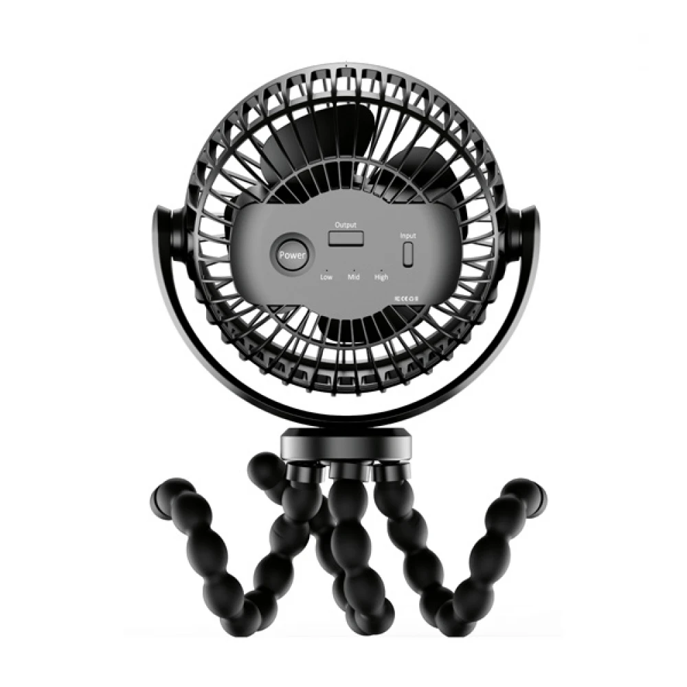 ΑΝΕΜΙΣΤΗΡΑΣ ΕΠΙΤΡΑΠΕΖΙΟΣ ΜΑΥΡΟΣ Φ12 ΕΥΚΑΜΠΤΟ ΤΡΙΠΟΔΟ ΕΠΑΝΑΦΟΡΤΙΖΟΜΕΝΟΣ Eurolamp