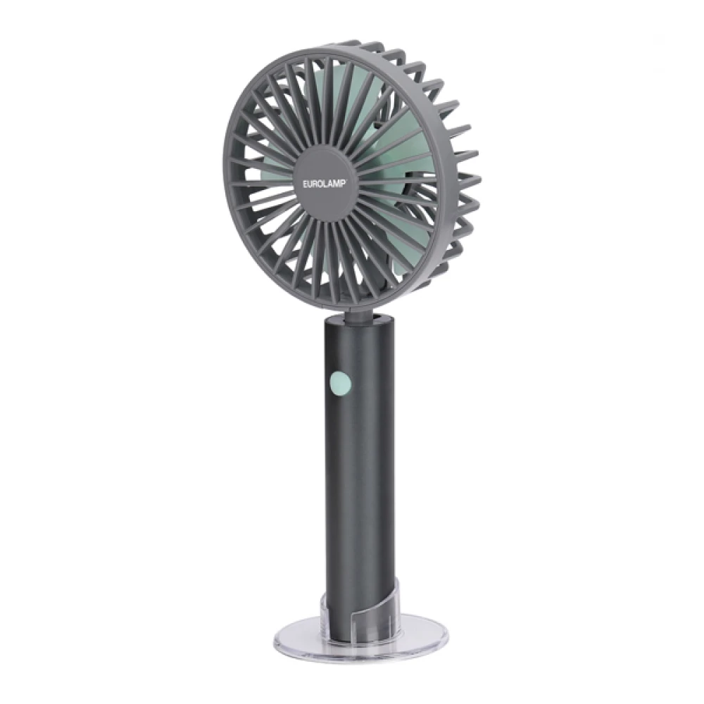 ΑΝΕΜΙΣΤΗΡΑΣ ΧΕΙΡΟΣ ΕΠΑΝΑΦΟΡΤΙΖΟΜΕΝΟΣ ΜΕ USB Φ10 2000mAh ΓΚΡΙ EUROLAMP