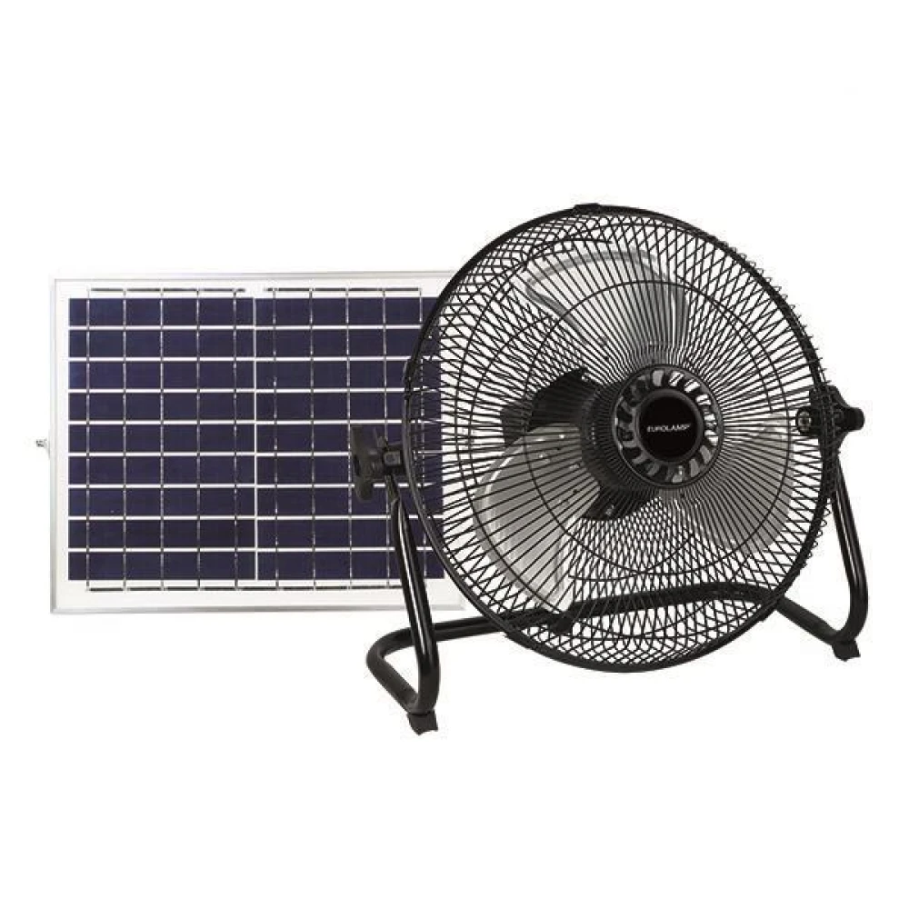 ΑΝΕΜΙΣΤΗΡΑΣ ΔΑΠΕΔΟΥ ΜΕΤΑΛΛΙΚΟΣ Φ37 15W ΕΠΑΝΑΦΟΡΤΙΖΟΜΕΝΟΣ ΜΕ ΗΛΙΑΚΟ ΠΑΝΕΛ EUROLAMP