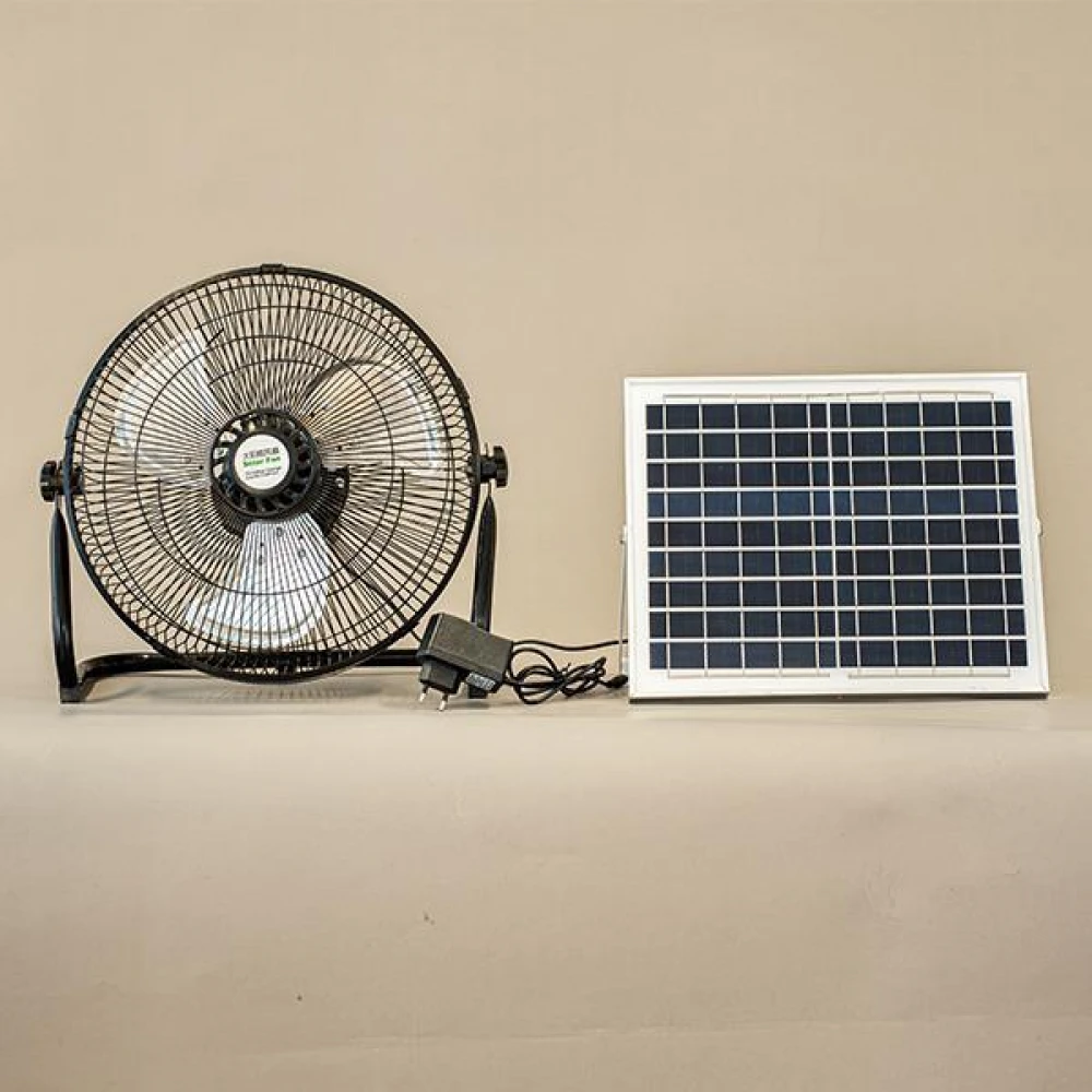 ΑΝΕΜΙΣΤΗΡΑΣ ΔΑΠΕΔΟΥ ΜΕΤΑΛΛΙΚΟΣ Φ37 15W ΕΠΑΝΑΦΟΡΤΙΖΟΜΕΝΟΣ ΜΕ ΗΛΙΑΚΟ ΠΑΝΕΛ EUROLAMP