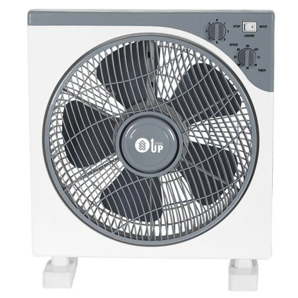 ΑΝΕΜΙΣΤΗΡΑΣ BOX FAN ΤΕΤΡΑΓΩΝΟΣ ΑΣΠΡΟ-ΓΚΡΙ Φ37 45W EUROLAMP
