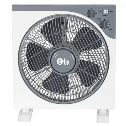ΑΝΕΜΙΣΤΗΡΑΣ BOX FAN ΤΕΤΡΑΓΩΝΟΣ ΑΣΠΡΟ-ΓΚΡΙ Φ37 45W EUROLAMP