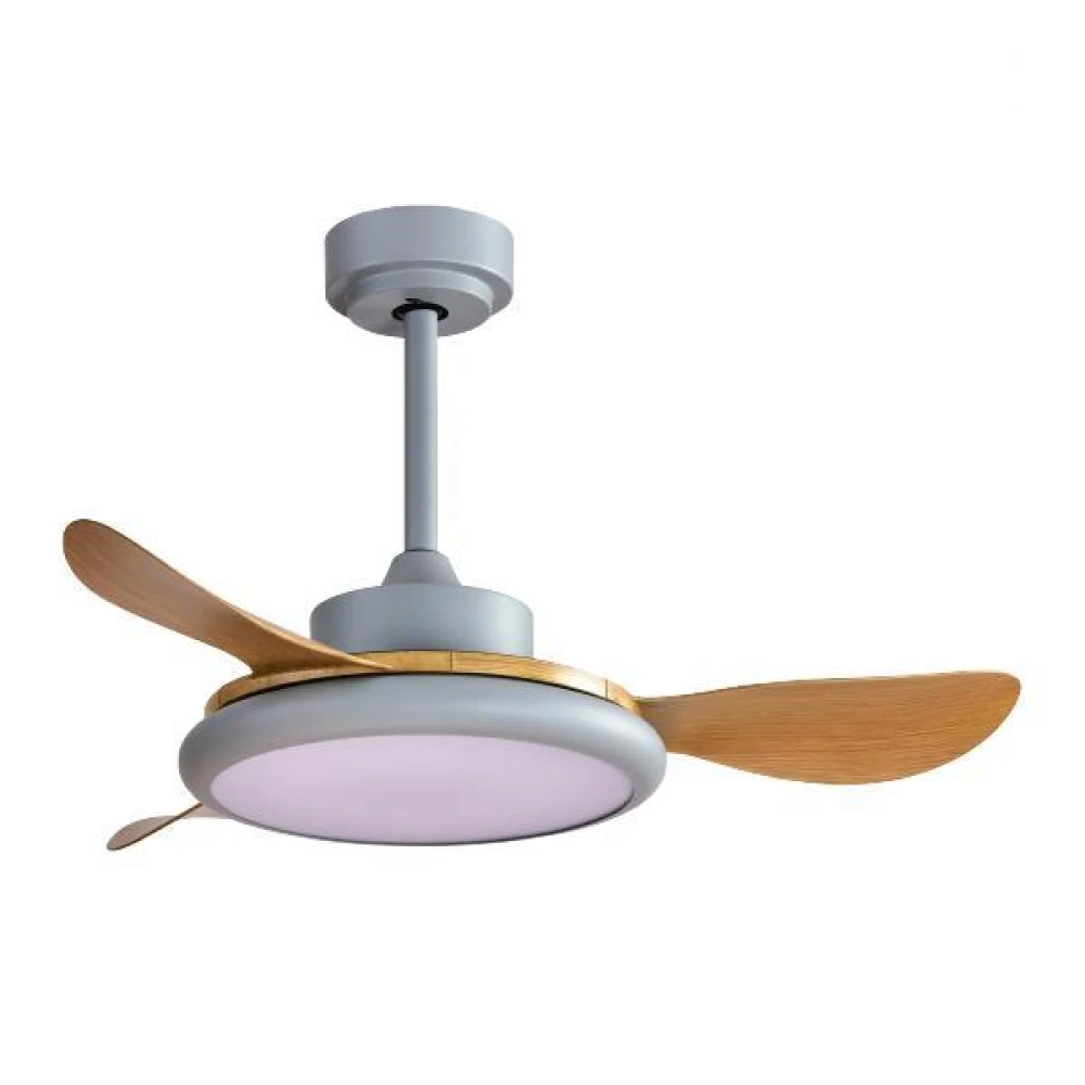 ΑΝΕΜΙΣΤΗΡΑΣ ΟΡΟΦΗΣ ΓΚΡΙ ΚΑΙ ΞΥΛΟ ΜΕ LED ΦΩΣ ΚΑΙ ΚΟΝΤΡΟΛ Φ107 DC 35W EUROLAMP